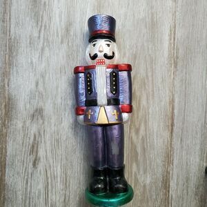 Vintage Nutcracker Soldier Christmas Candle Decor 12"